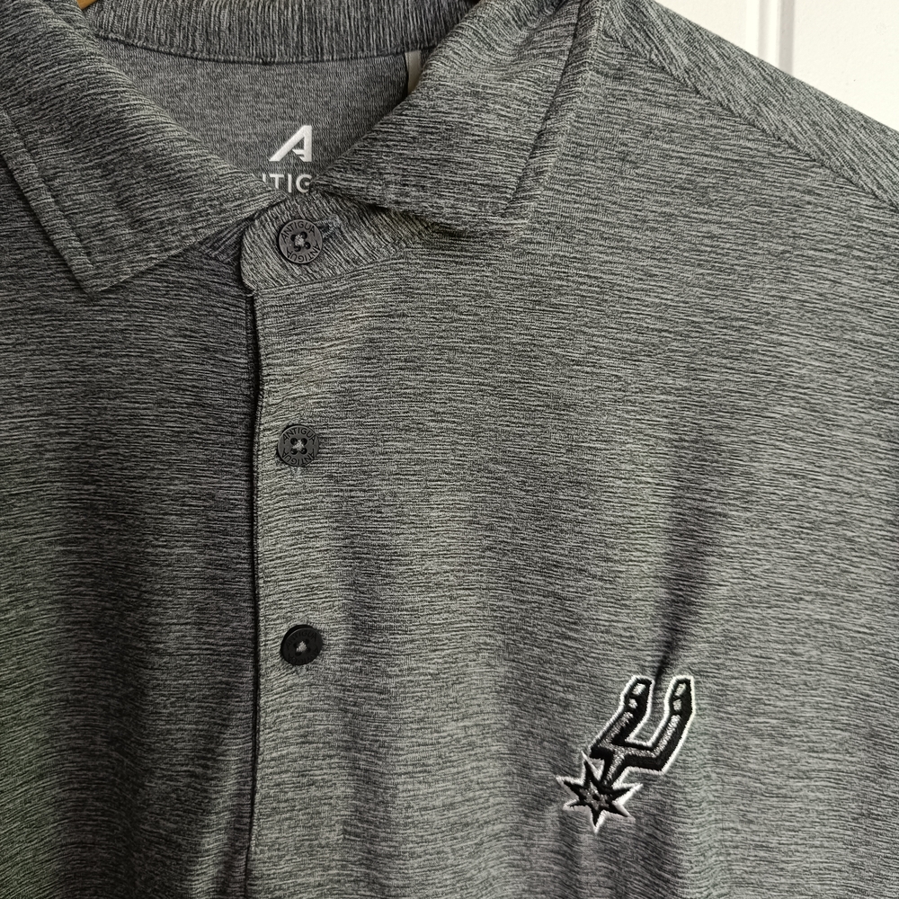 Antigua San Antonio Spurs Small Polo NBA Basketball Casual Golf Texas Travel Dad